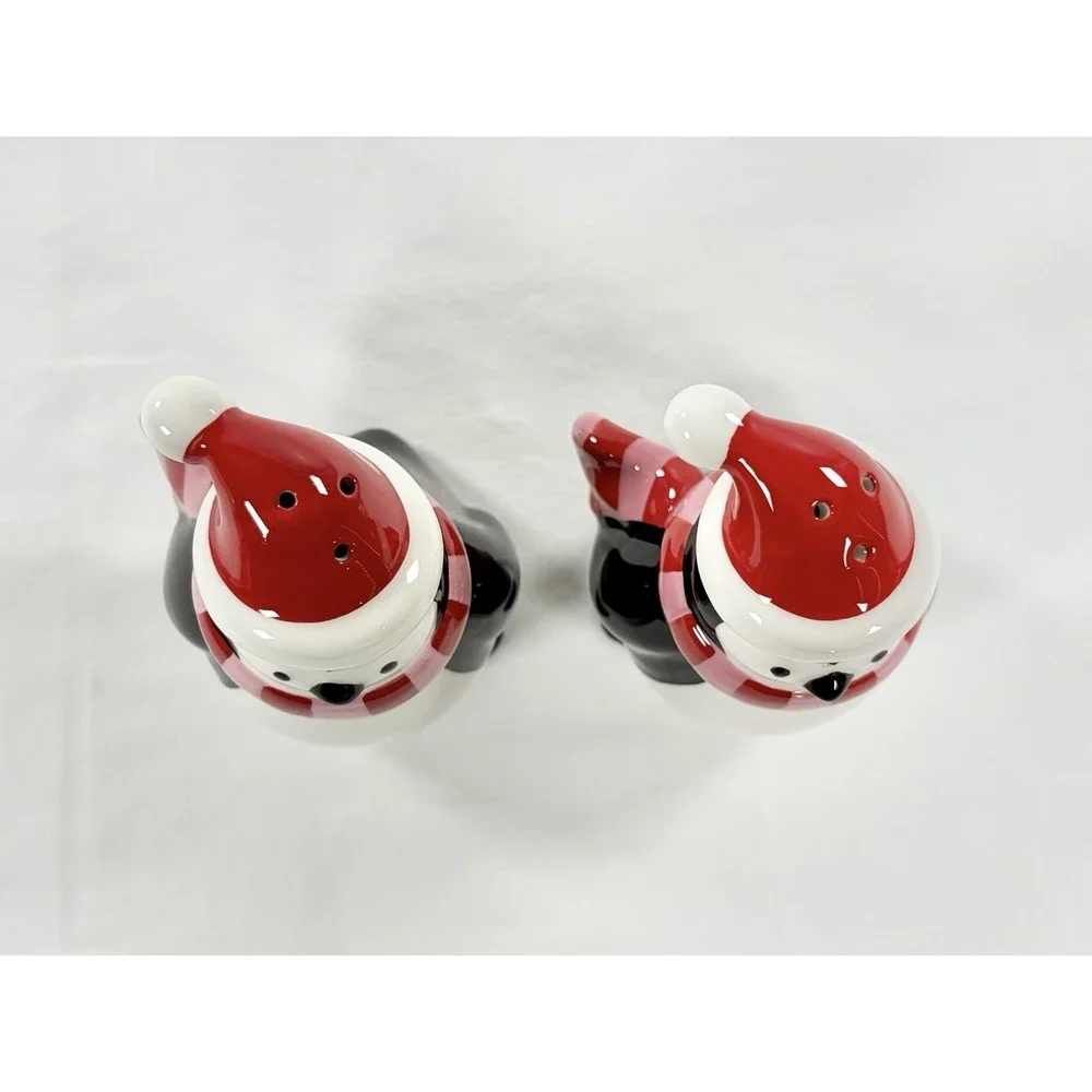 Target Threshold Christmas Penguin Pepper Shakers Ceramic Holiday Lot of 2